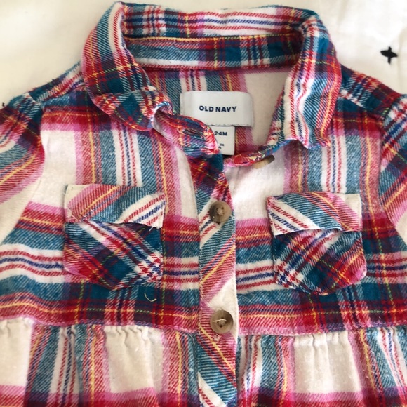 Old Navy plaid shirt dress - Picture 2 of 4